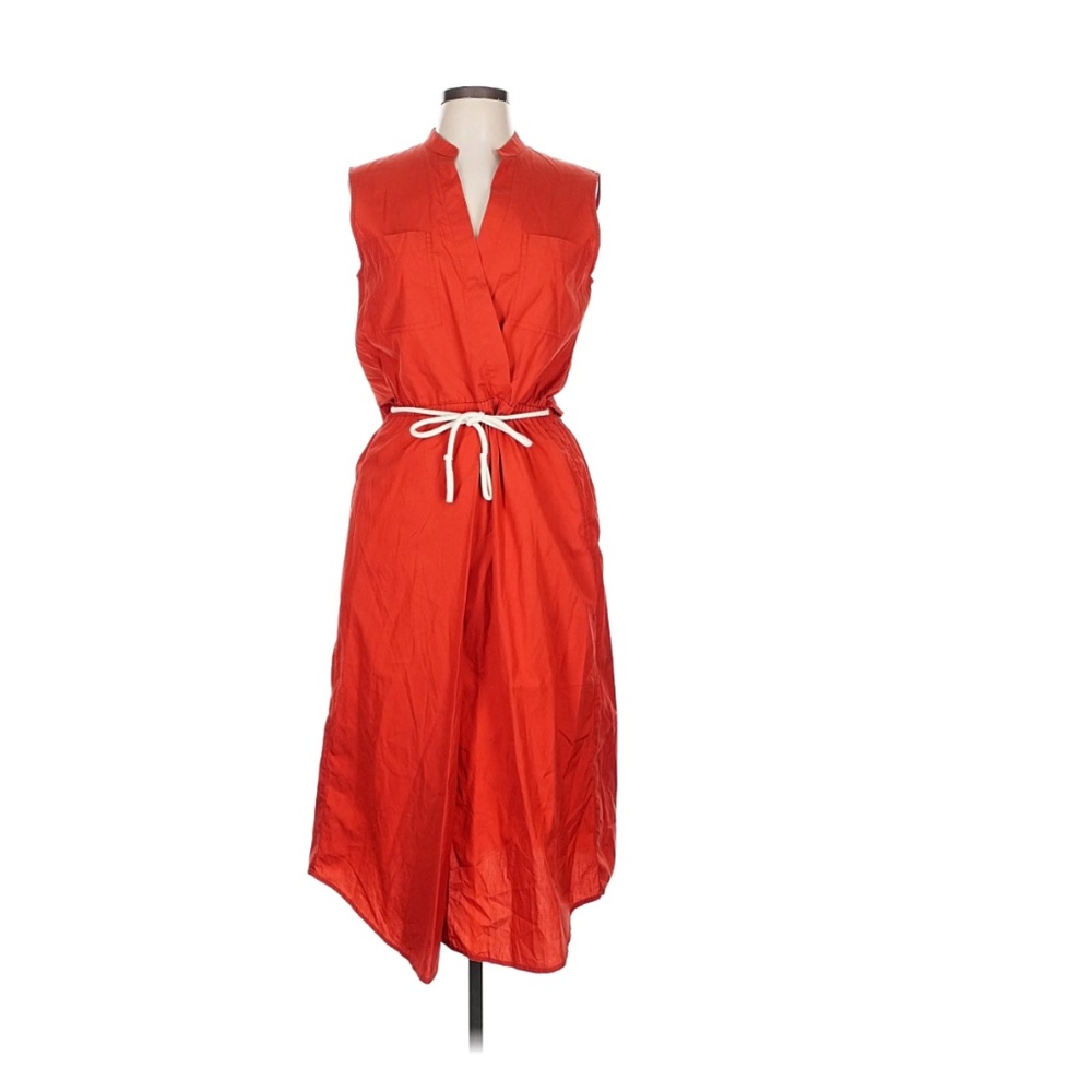 Vince, red sleeveless, cotton dress, small, excellent condition!